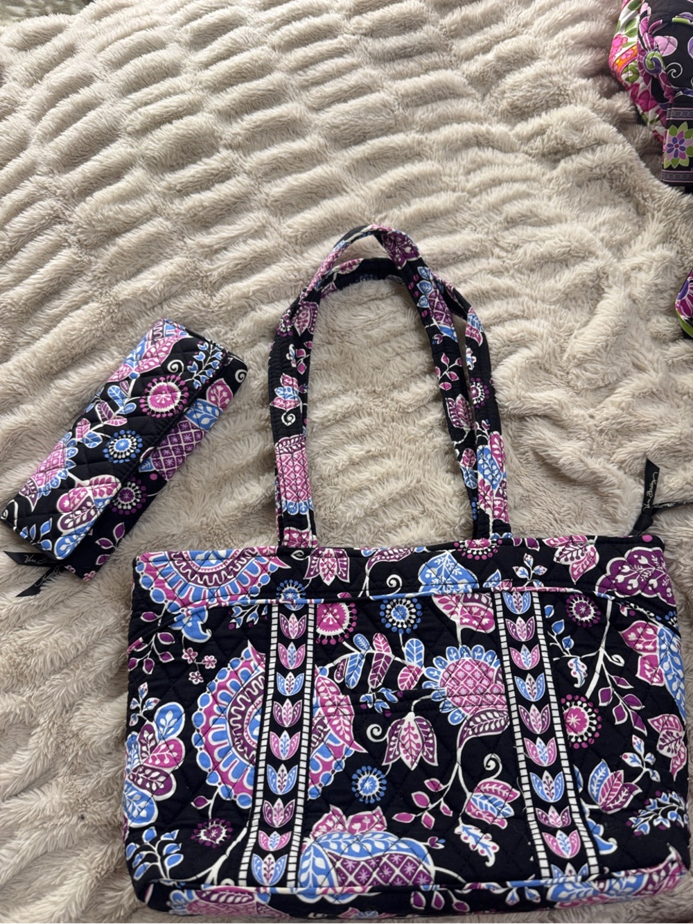 Vera Bradley - Alpine Floral Tote Bag with matching wallet